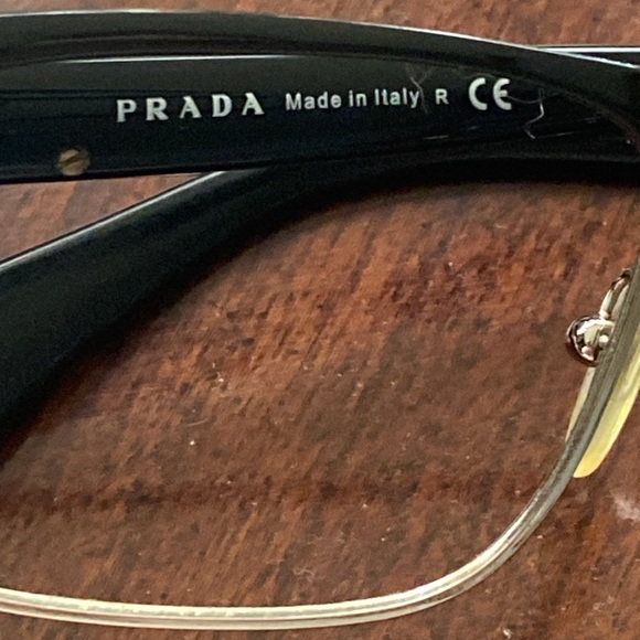 Prada eye 👁️ glasses black & silver frame only made in Italy unisex - Picture 7 of 16